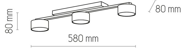 Stropní svítidlo TK 6091 DALLAS zlatá-černá
