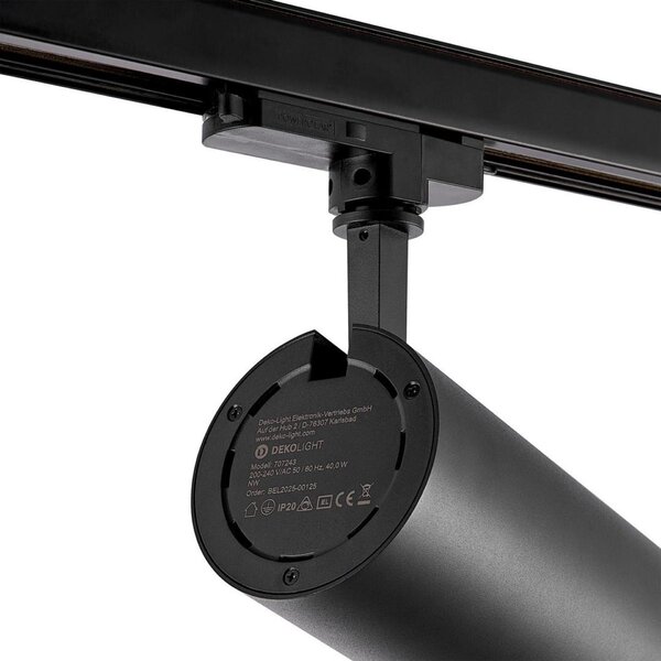Deko-Light 3-fázové bodové svítidlo - Lucea 40 Tilt, 40 W, DALI, 4000 K, černá 707243