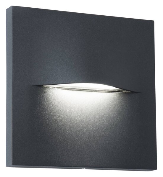 Venkovní nástěnné svítidlo LED Vita, tmavě šedé, 14 x 14 cm