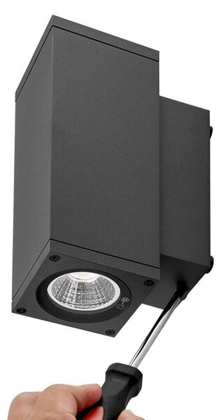 Deko-Light nástěnné přisazené svítidlo - ShoreLine Pro hranaté Up+Down, 7,5 W, 3000/4000 K, DIM, tmavěšedá 731209