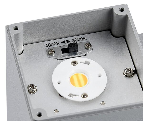 Deko-Light nástěnné přisazené svítidlo - ShoreLine Pro hranaté, 6 W, DIM, 3000/4000 K, světlešedá 731205