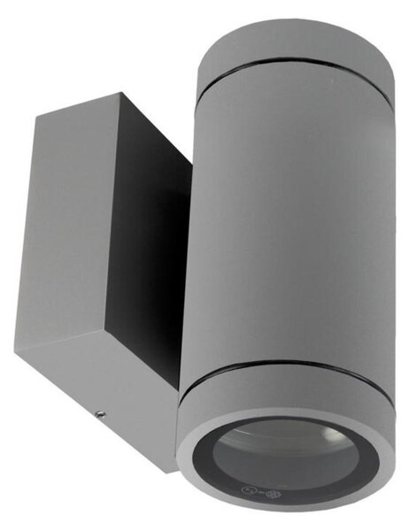 Deko-Light nástěnné přisazené svítidlo - ShoreLine Pro kulaté Up+Down, 2x max. 7,5 W GU10, světlešedá 731214