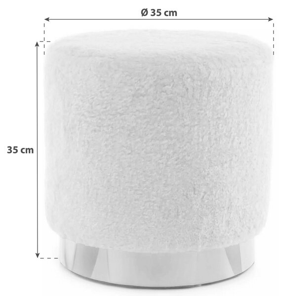 TABURET, kov, textil, 35/35/35 cm - Taburety, Online Only