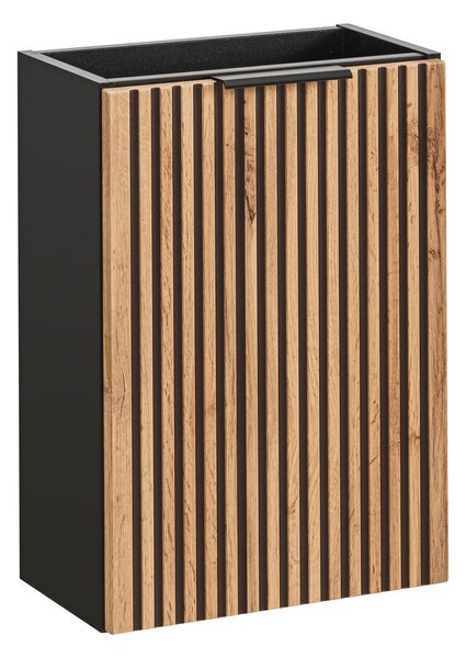 Comad Xilo skříňka 40x22x57 cm pod umyvadlo závěsná černá-dub XILO BLACK WOTAN 82-40-D-1D