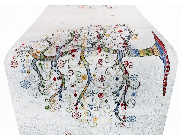 Gobelínový běhoun na stůl Stromeček štěstí Chenille IT103 40x180 cm Vícebarevná