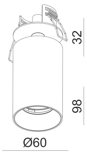 Deko-Light vestavné bodové svítidlo - Can Tilt kulaté, 1x 7,5 W GU10, černá 565756
