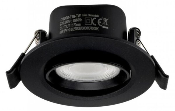 Deko-Light vestavné bodové svítidlo - Surtur Tilt 68, 6 W, DIM, 2700/3000/4000 K, černá 565456