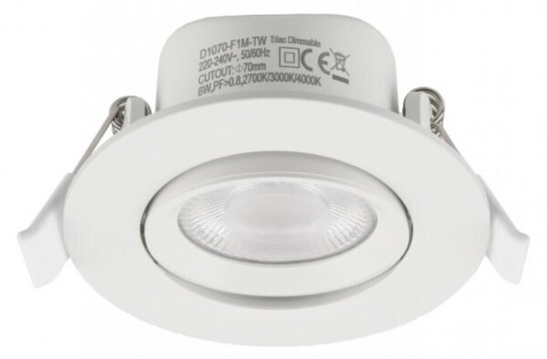 Deko-Light vestavné bodové svítidlo - Surtur Tilt 68, 6 W, DIM, 2700/3000/4000 K, bílá 565455