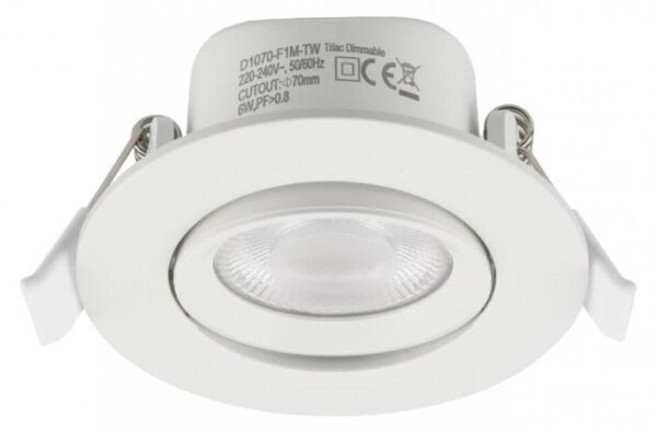 Deko-Light vestavné bodové svítidlo - Surtur Tilt 68, 6 W, DTW, 1800-2700 K, bílá 565459