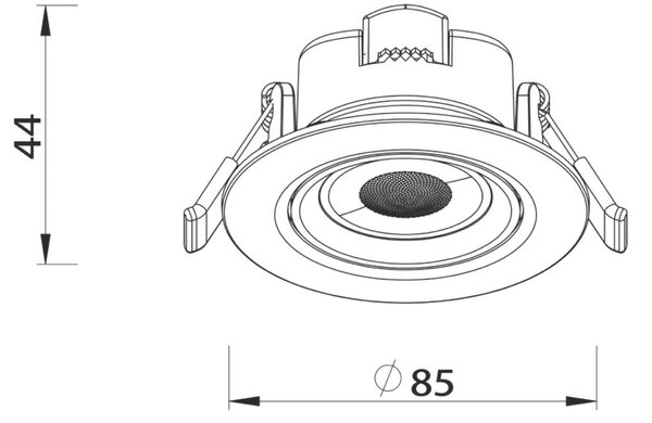 Deko-Light vestavné bodové svítidlo - Surtur Tilt 68, 6 W, DTW, 1800-2700 K, bílá 565459