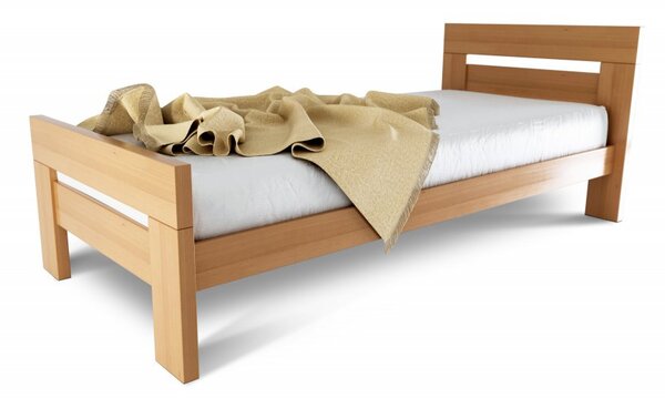 Postel z masivu NEX - buk natur 180 x 200 cm