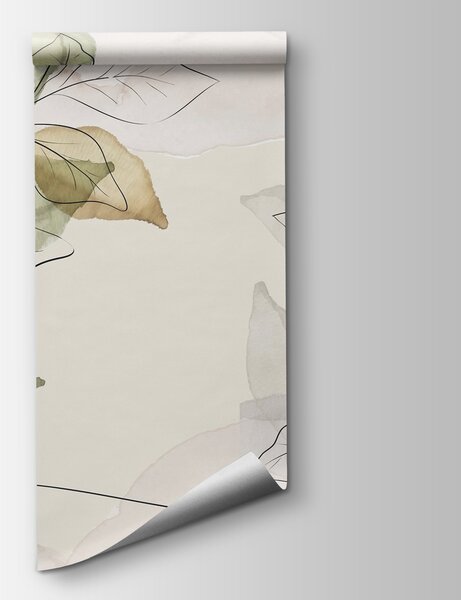 Fototapeta Elegantní botanický design v jemných odstínech, Akvarelové fototapety, Populární fototapety, w02807 - Tapeko.co.cz