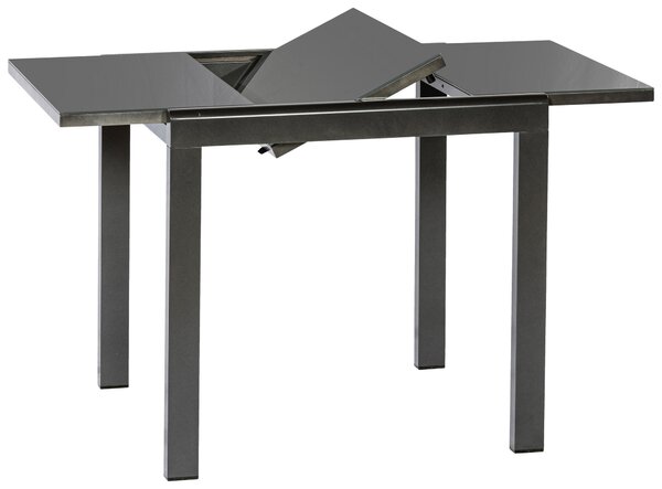ZAHRADNÍ STŮL, kov, sklo, 80-120/75,5/70 cm Gardenson, Online Only