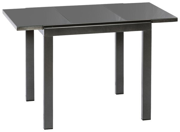 ZAHRADNÍ STŮL, kov, sklo, 80-120/75,5/70 cm Gardenson, Online Only