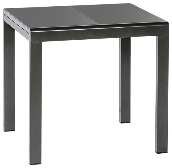 ZAHRADNÍ STŮL, kov, sklo, 80-120/75,5/70 cm Gardenson, Online Only