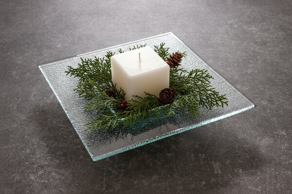 BDK-GLASS Skleněná miska čirá - 27x27cm