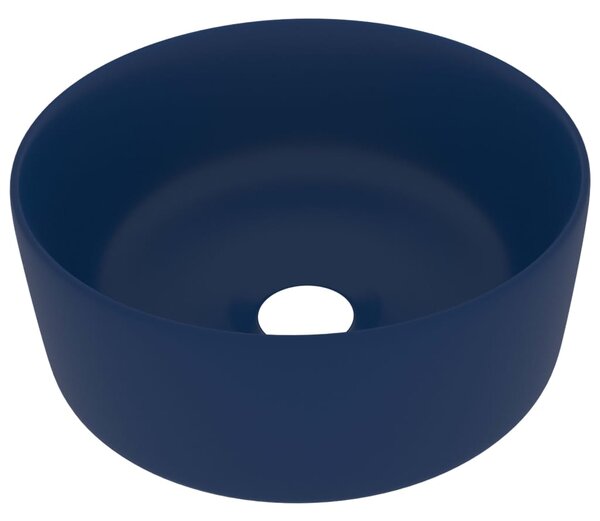 Luxusní umyvadlo Kryss - kulaté - 40x15 cm | matné tmavě modré