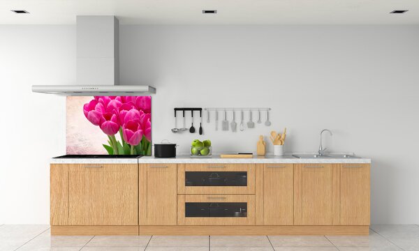 Panel do kuchyně Růžové tulipány pksh-90952565