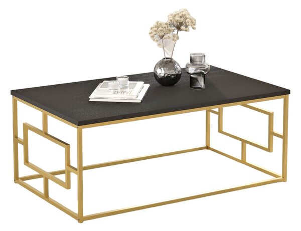 VEGY 12 designový konferenční stolek, barva černý/zlatý