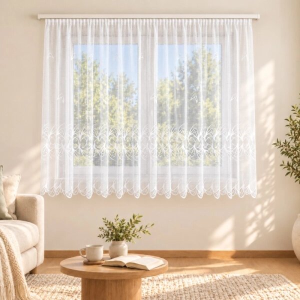 Bellatex Záclona kusová se stuhou 250x200 cm (výška x šířka) Bílá