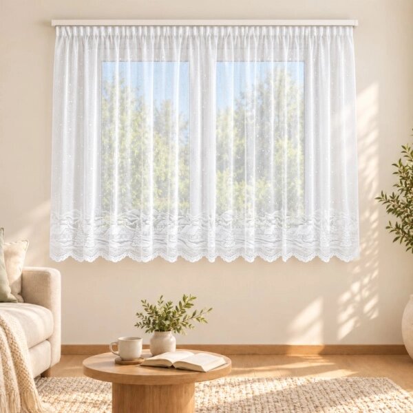 Bellatex Záclona kusová se stuhou 120x220 cm (výška x šířka) Bílá