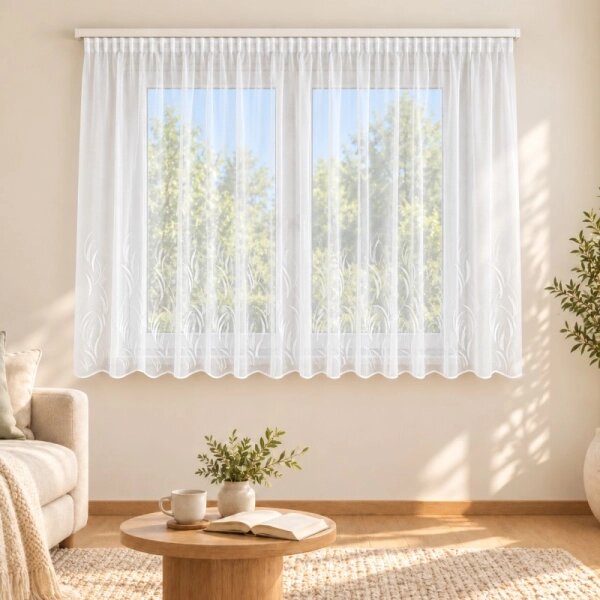 Bellatex Záclona kusová se stuhou 250x200 cm (výška x šířka) Bílá