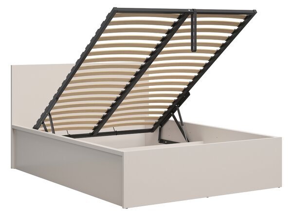 Manželská postel 140 cm BRW Tetrix 8 (kašmír) (s roštem) (s úl. prostorem)
