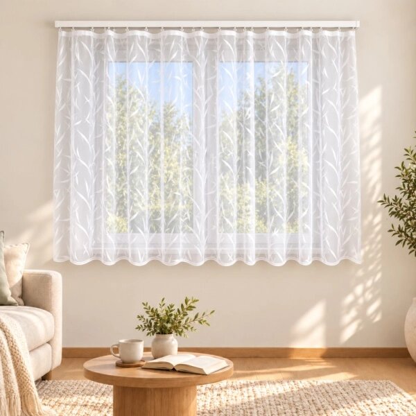 Bellatex Záclona kusová se stuhou 150x300 cm (výška x šířka) Bílá