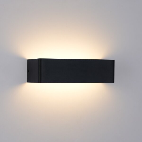 Brilagi - LED Venkovní nástěnné svítidlo DONNANI LED/12W/230V 30 cm černá IP44