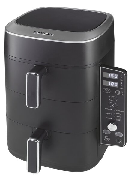 Silvercrest® Dvouzónová horkovzdušná fritéza Shfdv 2470 A1, 2x 4,75 l (100405742)