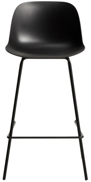 Kave Home Černá plastová barová židle Altea 65 cm