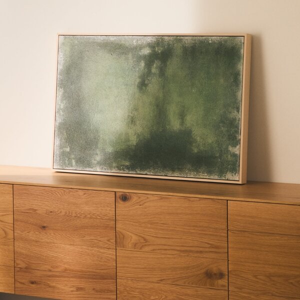 Kave Home Zelený abstraktní obraz Selnar 90 x 60 cm