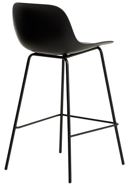 Kave Home Černá plastová barová židle Altea 65 cm