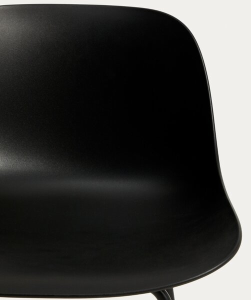 Kave Home Černá plastová barová židle Altea 65 cm