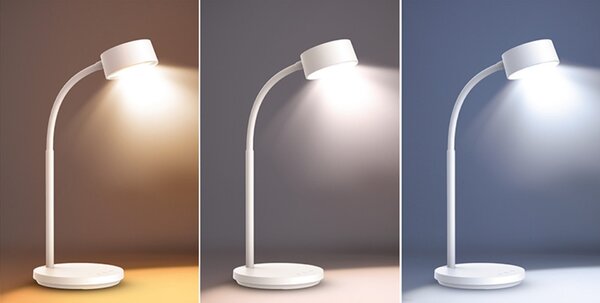 Solight LED stolní lampička, 4,5W, 300lm, 3CCT, bílá, podstavec WO3000-W