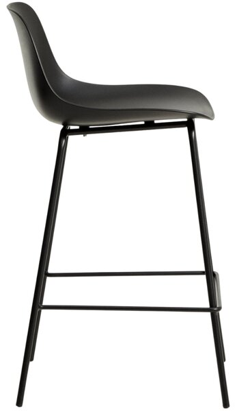 Kave Home Černá plastová barová židle Altea 65 cm