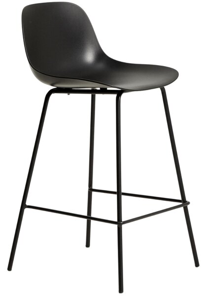 Kave Home Černá plastová barová židle Altea 65 cm