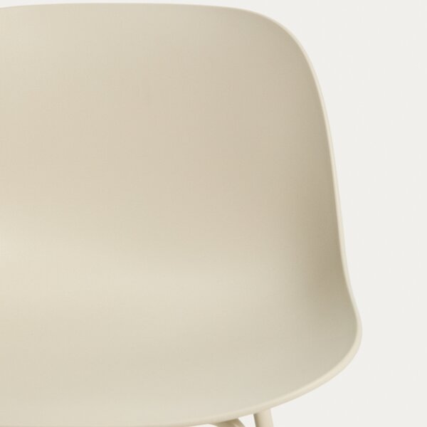 Kave Home Béžová plastová barová židle Altea 65 cm