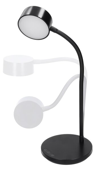 Solight LED stolní lampička, 4,5W, 300lm, 3CCT, černá, podstavec WO3000-B