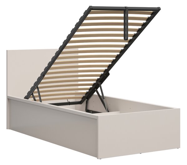 Jednolůžková postel 90 cm BRW Tetrix 15 (kašmír) (s roštem) (s úl. prostorem)