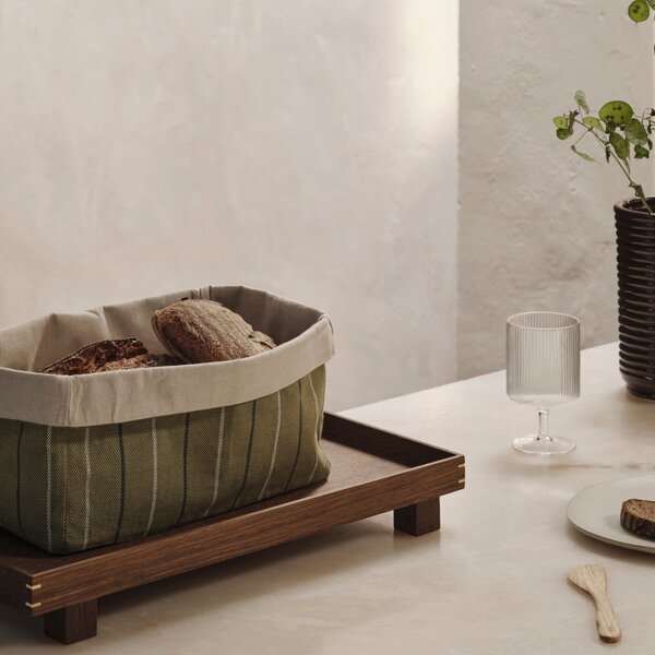 FERM LIVING Koš na pečivo Ito, Rectangular, Natural/Seaweed