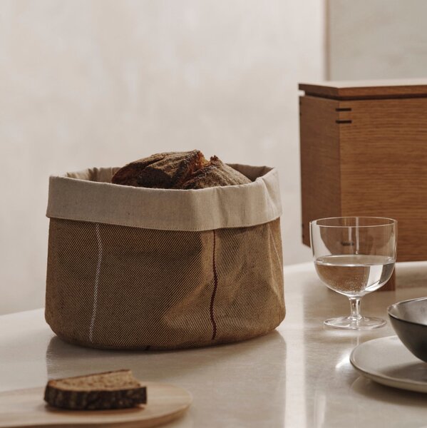 FERM LIVING Koš na pečivo Ito, Rectangular, Natural/Seaweed