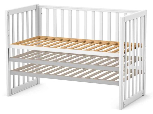 Dětská postýlka 120x60. Přístavná. Bílá. Sleeppo Gekko Kids