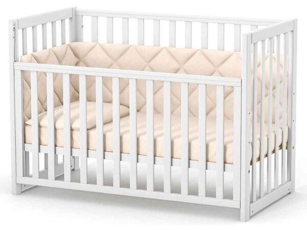 Dětská postýlka 120x60. Přístavná. Bílá. Sleeppo Gekko Kids