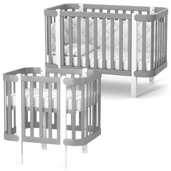 Gekko Kids Zukko rostoucí postýlka 80x60 šedá/bílá