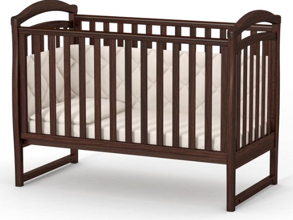 Dětská postýlka 120x60. Přístavná. Tmavý ořech. Rinbo Gekko Kids
