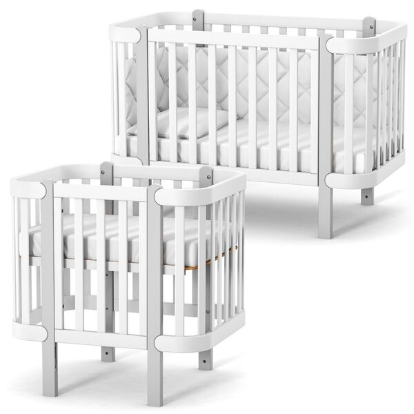 Gekko Kids Zukko rostoucí postýlka 80x60 bílá/šedá