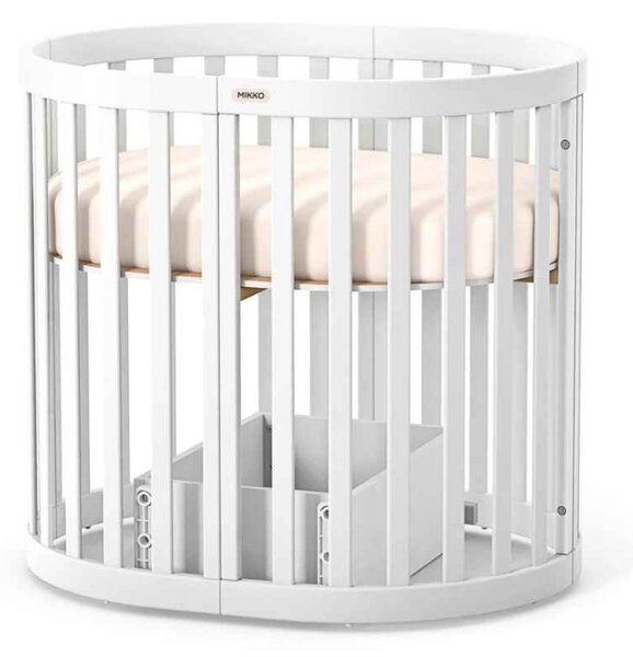 Gekko Kids Mikko oválná postýlka 90x70 bílá