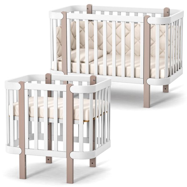 Gekko Kids Zukko rostoucí postýlka 80x60 bílá/cappuccino