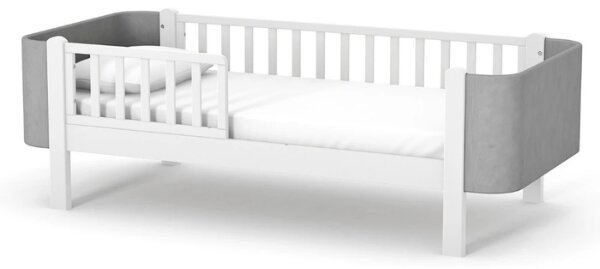 Jednolůžková postel Zukko Soft Gekko 190x80. Šedá / Bílá